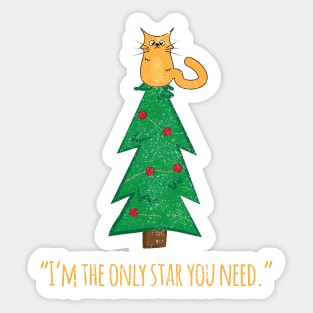 Cat Christmas Humor Sticker